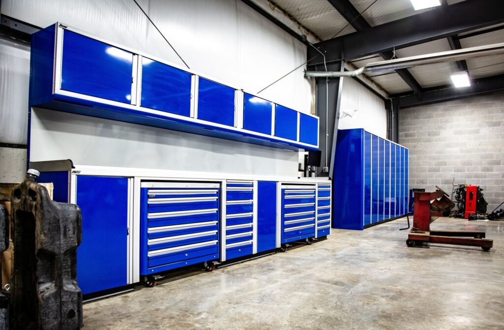 Industrial Warehouse Wall with storage solutions